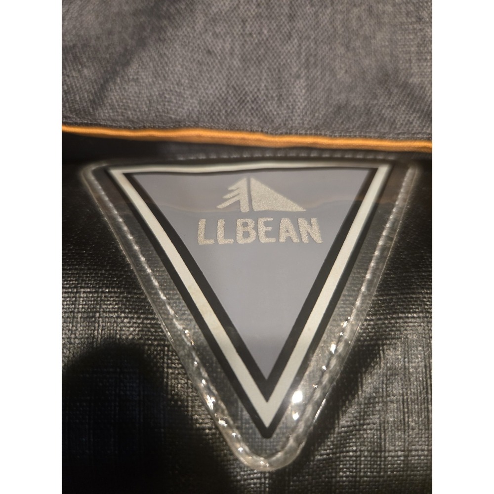 L.L.Bean Laptop Messenger Bag Gray Commuter Rain Cover LED Light Shoulder Bag